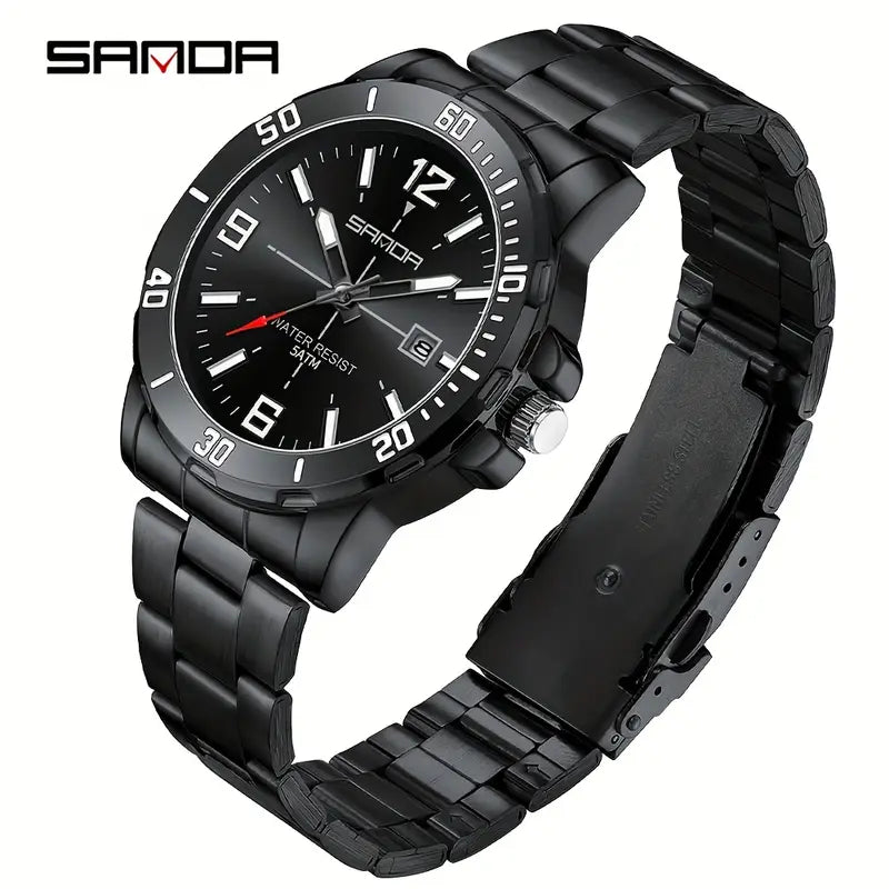 Men's Luxury Black-Tone Watch