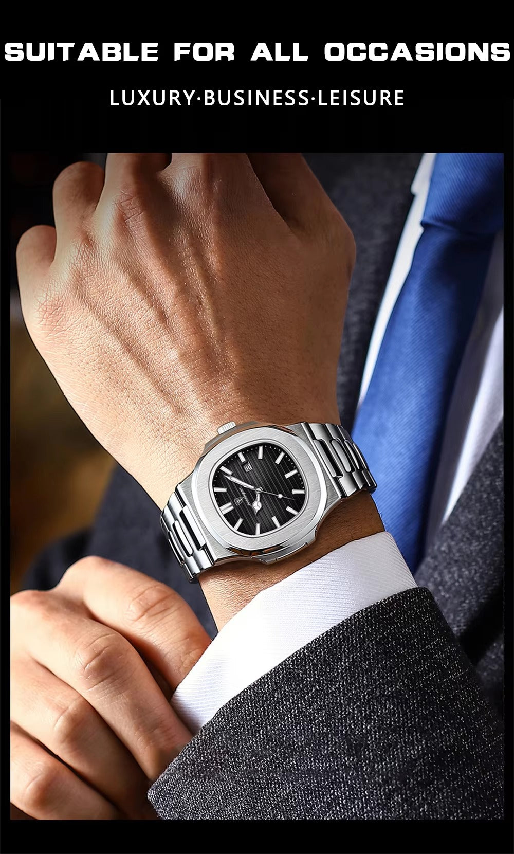 Zeezaz- Couple Luxury Stainless Steel Watch Set