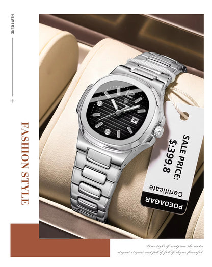Zeezaz- Couple Luxury Stainless Steel Watch Set