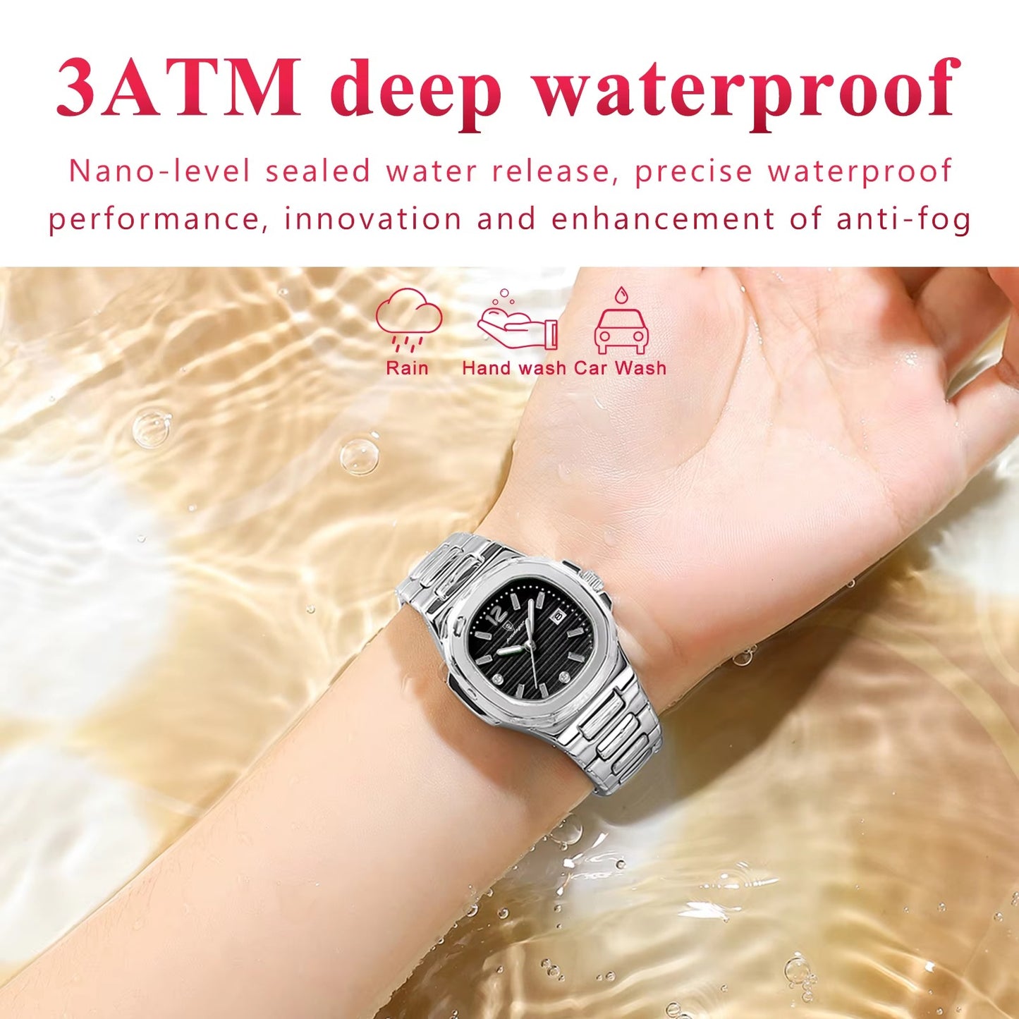 Zeezaz- Couple Luxury Stainless Steel Watch Set