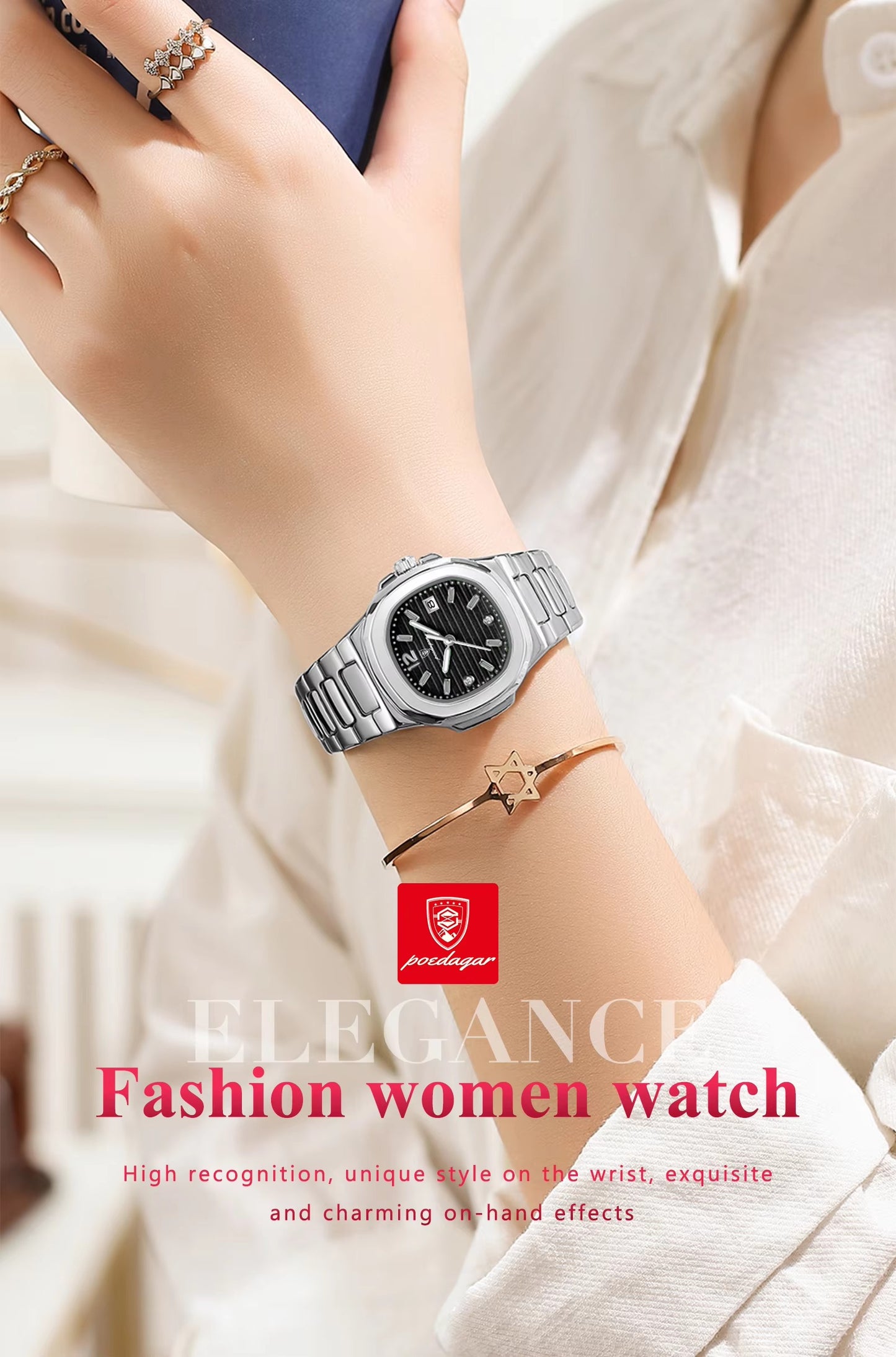 Zeezaz- Couple Luxury Stainless Steel Watch Set