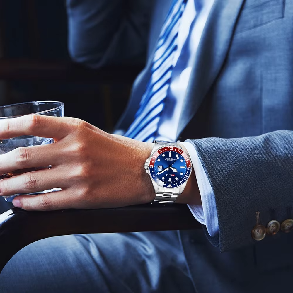 Men's Rolex  Dial Stainless Steel Watch with Date Display