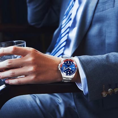 Men's Rolex  Dial Stainless Steel Watch with Date Display